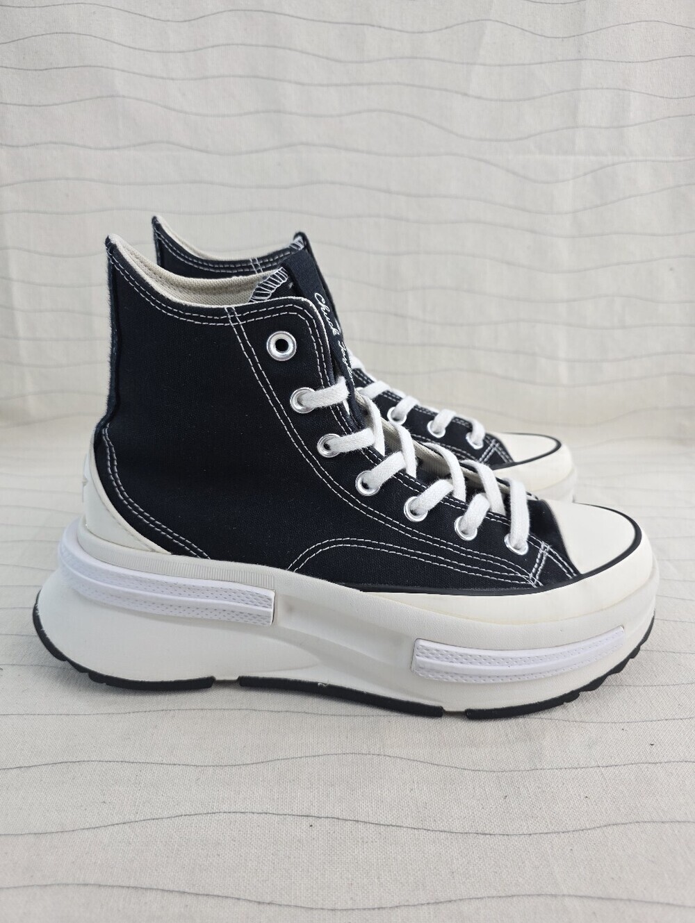 Converse Womens Run Star Legacy CX Platform Black White Sneakers A00869C Sz 7.5
